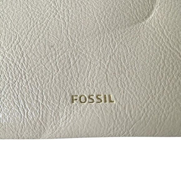 Fossil Logan Wallet RFID Zip Women's Leather Clutch Wristlet Graystone NWT - Picture 8 of 8
